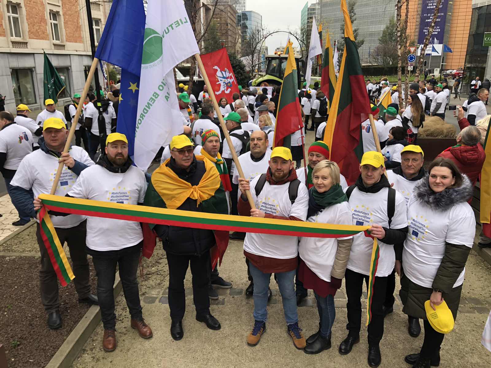 Žemdirbių protesto Briuselyje akimirkos (2020-02-20)